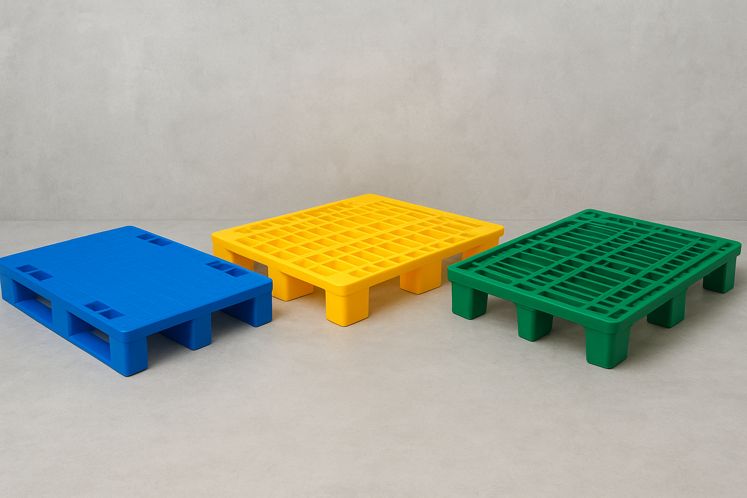 Rackable plastic pallets